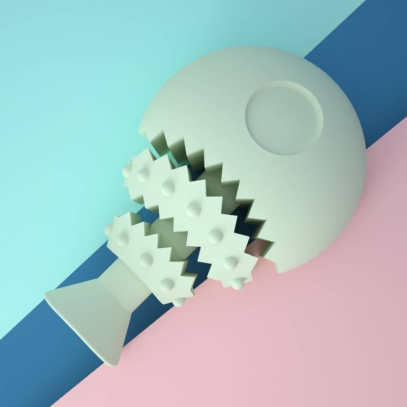 Pet Molar Dog Chew Toy Fish Bone Fun Food Leakage Toy_voghion.com