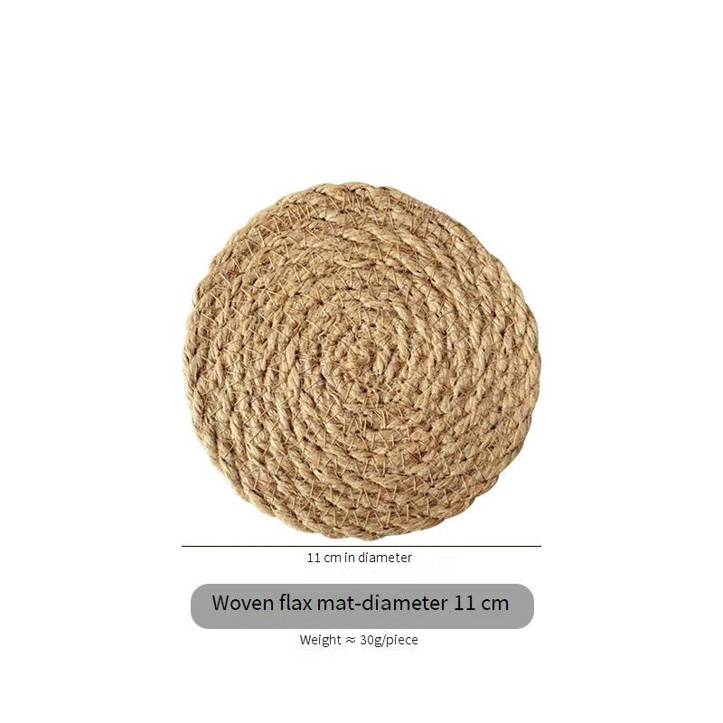 Manteles individuales de lino natural - Resistentes al calor y antideslizantes para mesa de comedor y ollas calientes (Juego de 4 o 6 ecológicos y con reducción de ruido)_voghion.com