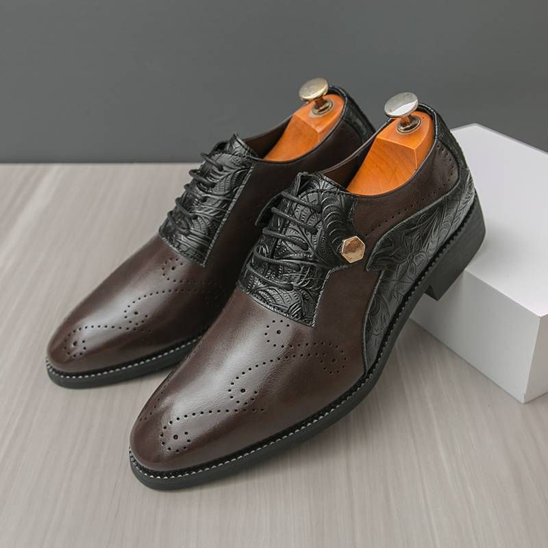 Pantofi sport bărbați, pantofi sport casual negri, stil britanic, pantofi de conducere zilnică, pantofi de piele, pantofi cu o pedală de picior, leneși, maro, rochie de banchet, nuntă, bărbați, la modă_voghion.com