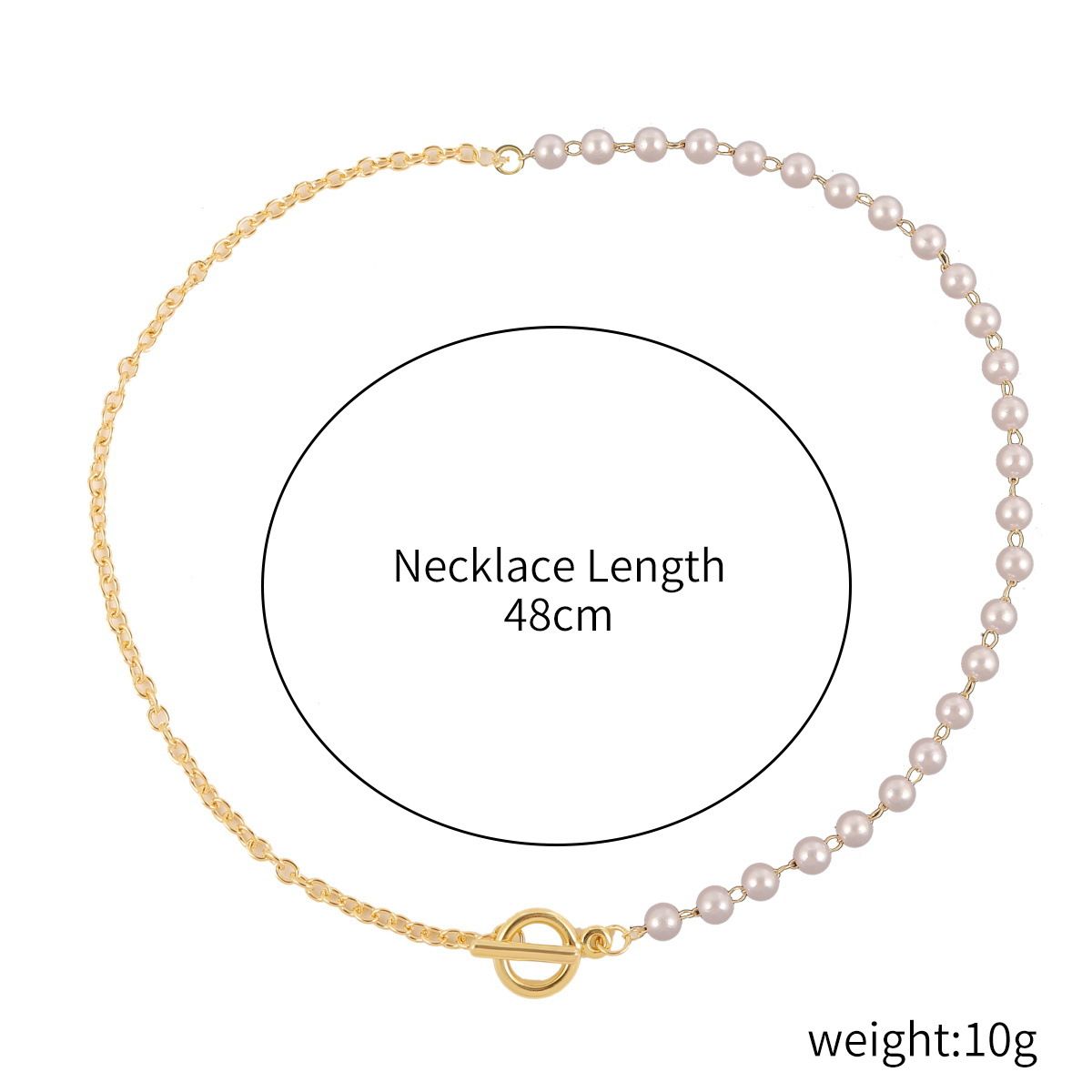 venda quente de jóias de pérolas Colar com pingente de pérolas Versátil senhoras Pin Simples Colar de pérolas Feminino_voghion.com