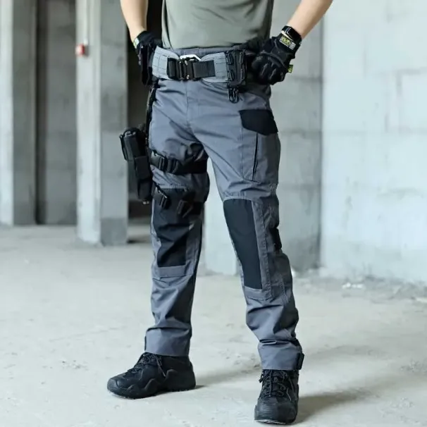 Military Tactical Cargo Men Army Training Trousers Multi Pockets Wear-Resistant Waterproof Pant Male Hiking Casual Pants_voghion.com