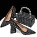 Women Shoe Bag Set Shoe And Set Combination Women S Pointed Toe Back Bag High Heels Irregular Heel Matching Handbag Square Box_voghion.com