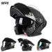 3C-Certified Modular Motorcycle Helmet With Dual Visor – Flip-Up Full Face & 3/4 Open Face Helmet For Men & Women_voghion.com