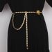 Xiaoxiangfeng chain waist chain new trendy women's belt versatile retro small gold ball adjustable dress with small chain_voghion.com