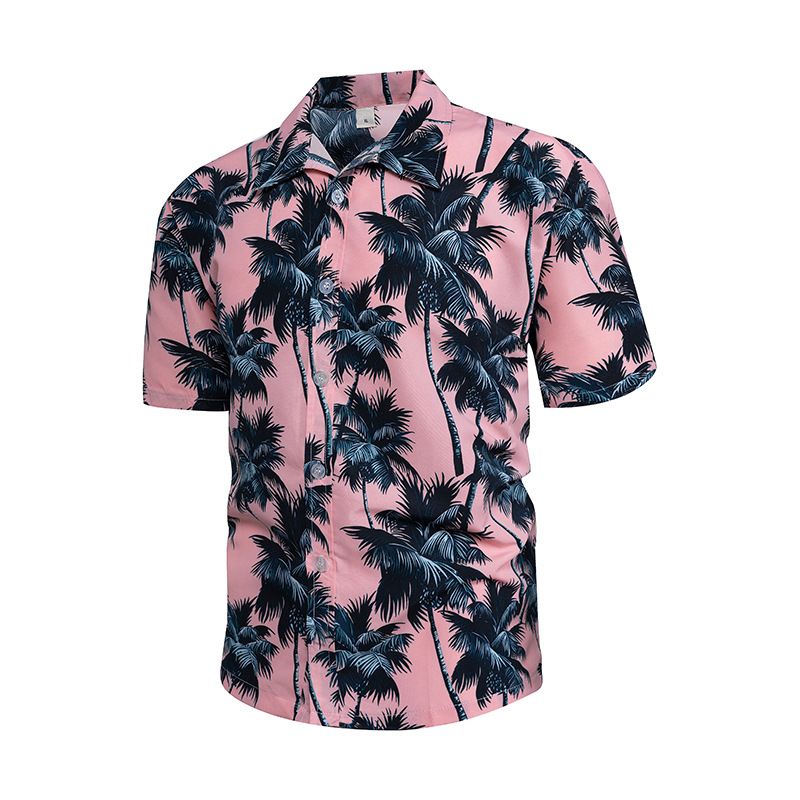Herrenbekleidung neuer Sommertrend Kurzarm-Cardigan-Shirt im Hawaii-Stil, Retro-Lockerbluse mit Blumenmuster, Strandhemd für Herren_voghion.com
