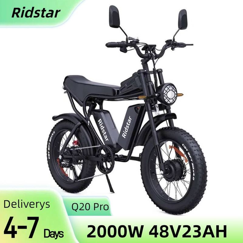 Ridstar Dual Motor Electric Bike for Adults Q20PRO-2000W 52V 40Ah_voghion.com
