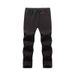 Men’s All-Season Softshell Pants – Windproof Fleece-Lined Hiking Trousers With Stretch Fit For Mountain Trekking & Urban Commute (Black, Gray)"_voghion.com