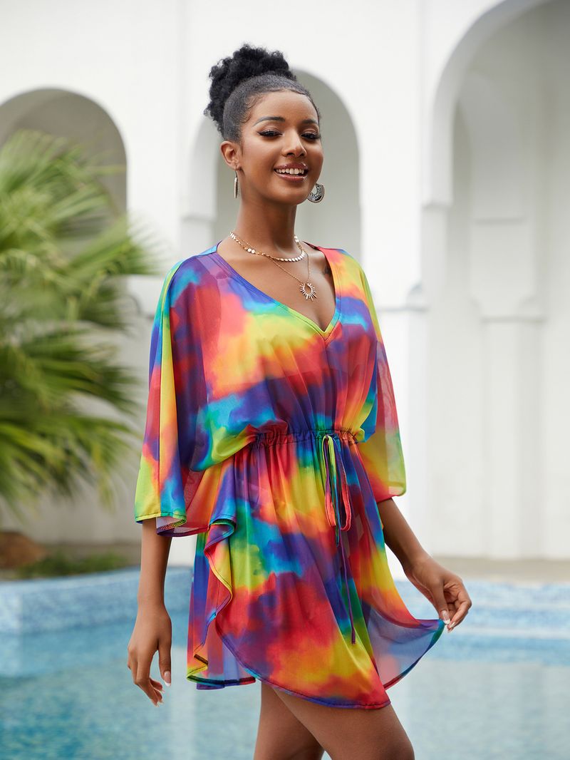 Copricostume da spiaggia in rete traspirante – Giacca bikini elasticizzata in maglia per vacanze, piscina e protezione solare_voghion.com