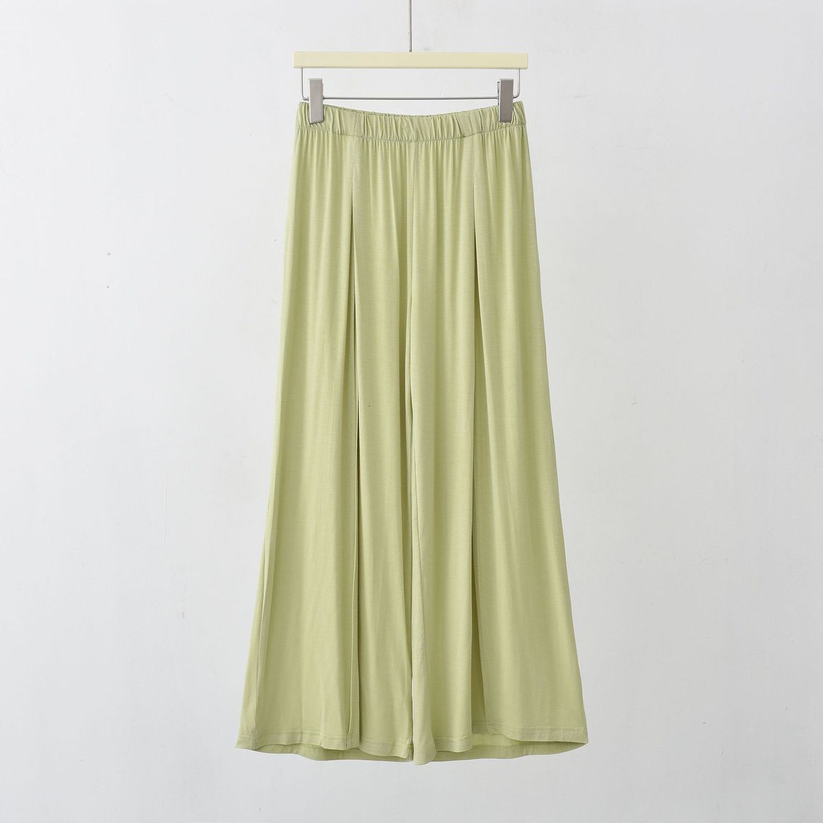 Weit für Damen im Frühjahr 2024, hohe Taille, lockere Passform, Modal, High-End-Drapierung, schwarzer Gummibund, gerades Bein_voghion.com