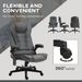 HOMCOM 6 Point Vibrating Massage Office Chair With Heat, Microfiber High Back Executive Office Chair With Reclining Backrest, Padded Armrests And Re_voghion.com