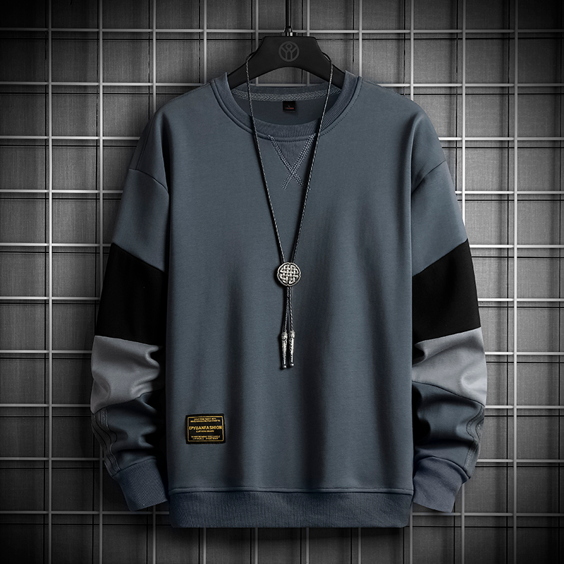 Yipinyuan YPY-3196-P40 Herrenpullover 2023 Trendy Langarmshirt mit Buchstabendruck_voghion.com