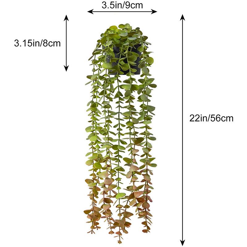 Plants Mandala Eucalyptus Leaves Vine Fake Potted Indoor and Outdoor Decoration_voghion.com