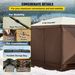 VEVOR Camping Gazebo Screen Tent; 12*12ft; 6 Sided Pop-up Canopy Shelter Tent with Mesh Windows; Portable Carry Bag; Stakes_voghion.com