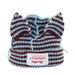 Designer Orecchie di gatto Cappello da diavolo Moda uomo e donna Cappello lavorato a maglia caldo autunno inverno a righe di nicchia a contrasto_voghion.com