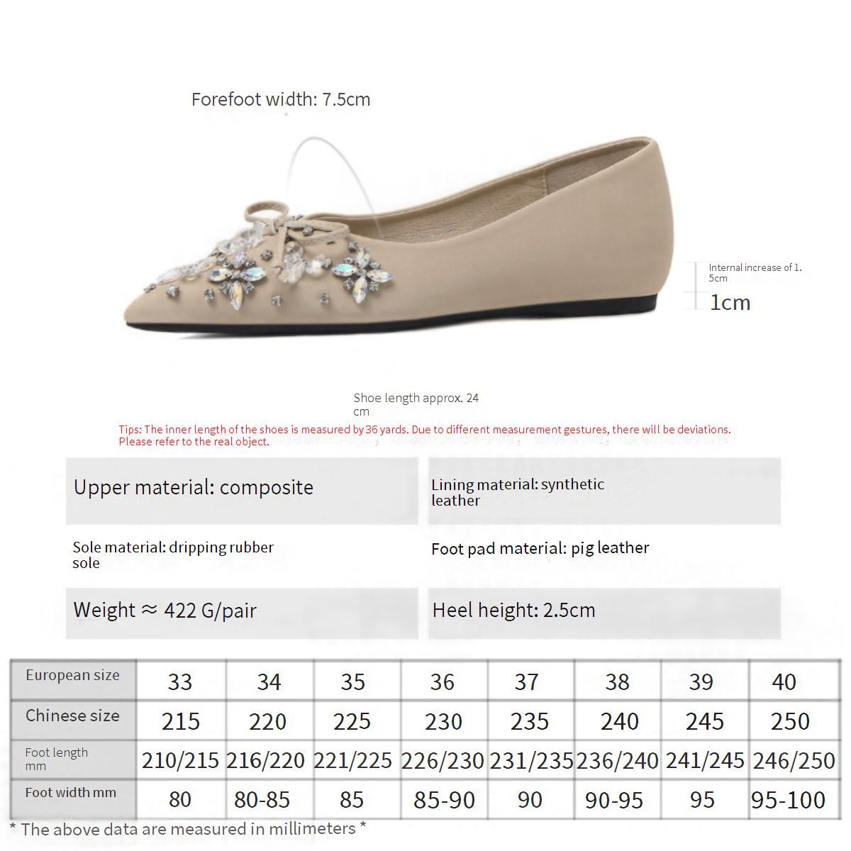 Cameido Women's Casual Shoes - Beige Pointed Toe With 1CM Drop Glue Sole_voghion.com