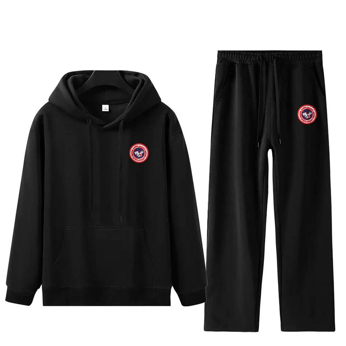 Trendiger Herrenanzug von Niche Brand mit Fransenmuster und Kapuze für Damen und Herren, Frühling und Herbst, lockere Passform._voghion.com