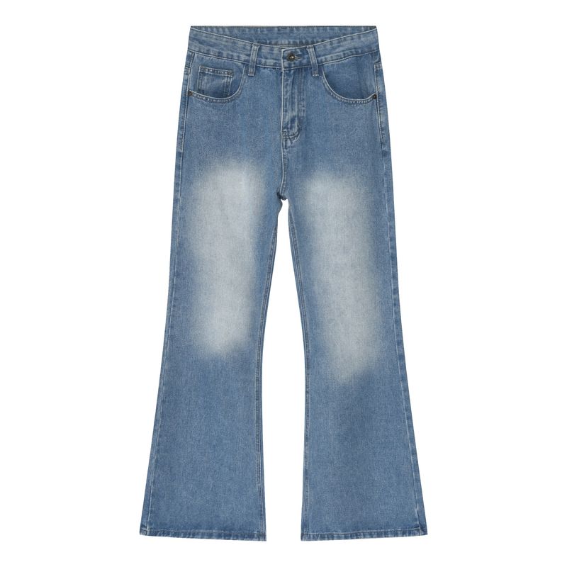 Vêtements pour hommes EF JEANS | Ensemble veste en jean évasée taille haute décontractée ample de style nouveau bleu_voghion.com