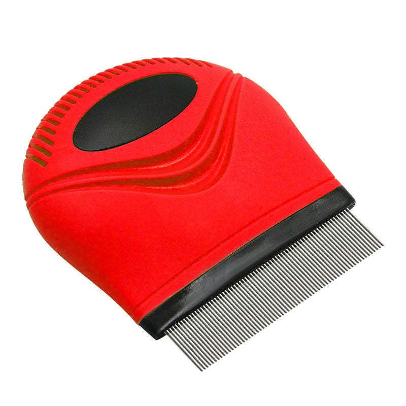 Pet Life 'Grazer' Handheld Travel Grooming Cat and Dog Flea and Tick Comb_voghion.com