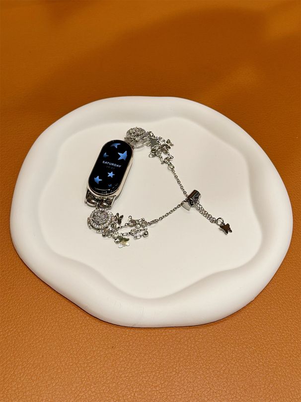 Watch Band for Xiaomi Band 8 7 8Pro 7Pro 6 5 4 3 Flower Hollow Out  Temperament Bracelet Watch Strap_voghion.com