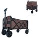 Expandable Dual-Layer Utility Wagon With 100% Extra Space - Grocery Cart For Camping, Shopping, Sports, Gardening, Fishing, Supports 225lbs, Brown_voghion.com