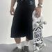 Herrenbekleidung Cartoon Bestickte Jeans Gerade Bein Cropped Hose Lose Casual Skateboard Hose_voghion.com