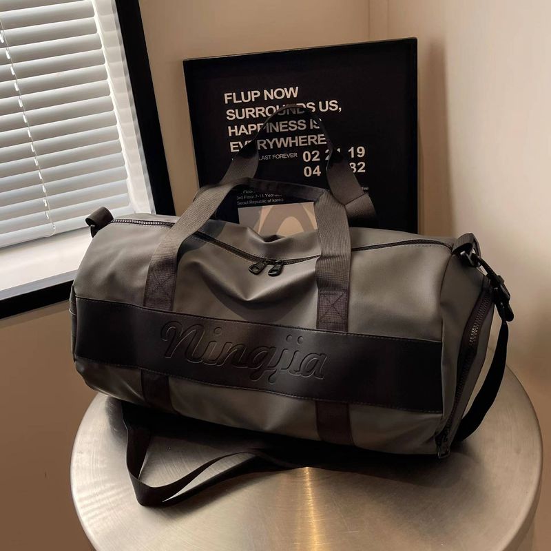 Dry and wet separation fitness bag Oblique exercise Yoga bag Handbag Women's travel bag Large capacity waterproof swimming bag_voghion.com