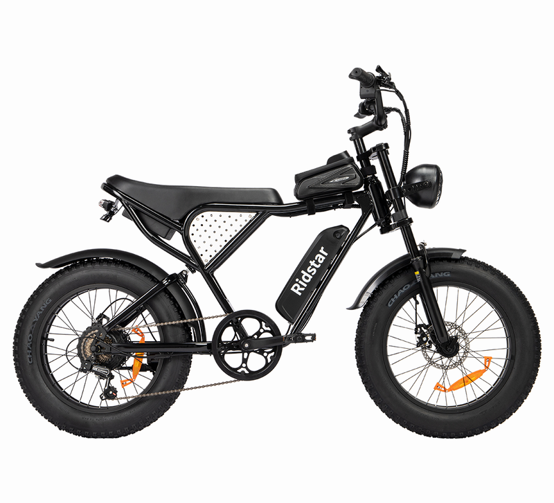 Mini elektrokolo Ridstar Q20 1000W Motor 48V 15AH Baterie 20*4,0 palcové tlusté pneumatiky Elektrokolo 40 Km/h Fat Tire Snow Bike_voghion.com