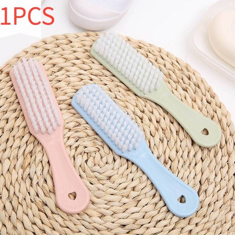 Soft Bristle Shoe Cleaning Brush With Long Handle - Gentle Scrub For Shoes, Laundry & Household Cleaning - Durable Plastic Bristles_voghion.com