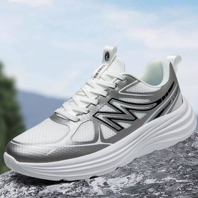 2025 Fashion Sneakers Jogging Shoes Walking Shoes Women Men PU+Mesh Splicing Low Top Breathable Non-Slip Wear-Resistant Lightweight Running Shoes_voghion.com