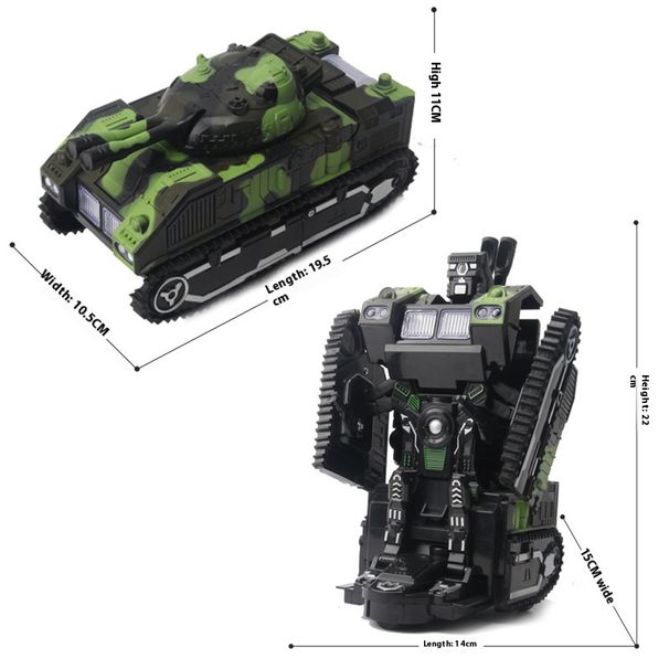Tank Robot Toy – Electric Omnidirectional Vehicle With LED Lights & Music (No Remote, Gesture Control, STEM Learning, For Boys & Girls 4-6 Years)_voghion.com