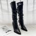 Women's Stacked Boots – 7cm Stiletto Knee-High Boots (2 Colors)_voghion.com