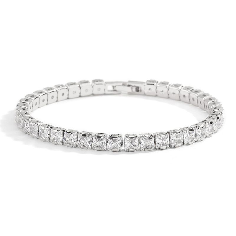 Volldiamant 4mm Zirkon Tennisarmband Unisex Hip-Hop Persönlichkeit Schmuck Trend_voghion.com