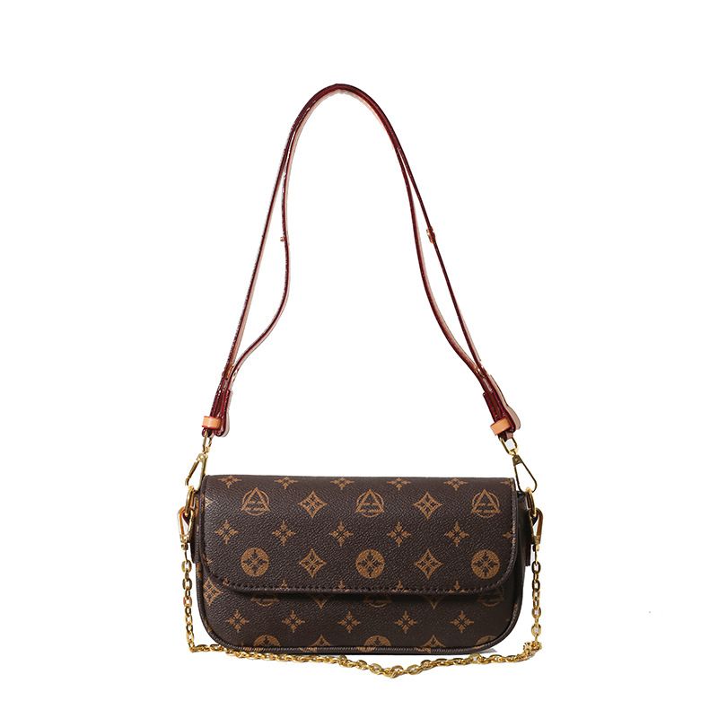 Fragrant Wind Versatile Underarm New IVY High end Korean Printed Small Handheld Square Shoulder Bag_voghion.com