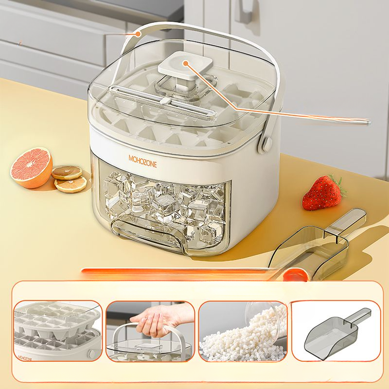 Portable Bucket Storage Food Grade Fresh-Keeping Box Camping BBQ Essential Tool Press Tray Ice Cubes_voghion.com