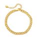 French Flat Metal Copper Chain Color Retaining Simple Plated With Gold Neutral Style Fashion OL Bracelet_voghion.com