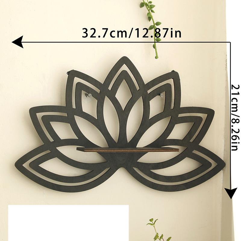 Wooden butterfly hollow crystal storage rack simple homestay home wall decoration_voghion.com