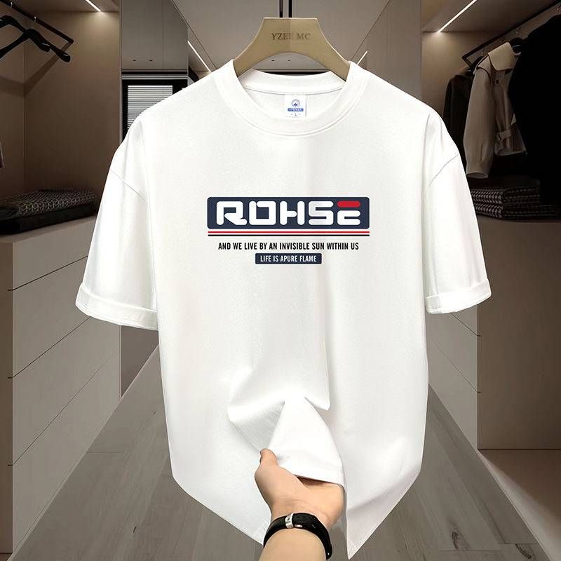  2025 Summer locker Männer a Fraen Pullover 100% Koteng kuerzen Ärmelen T-Shirt_voghion.com
