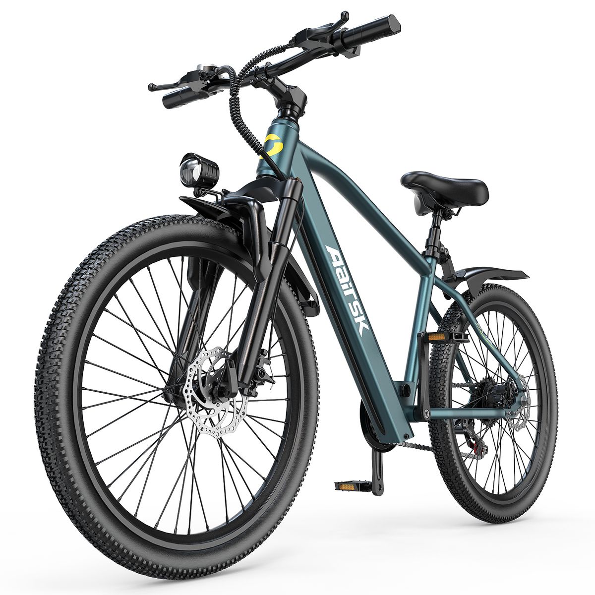 Bicicleta eléctrica Aairsk GT300 de 26 pulgadas con batería de litio de 36 V y 10 Ah y cambio Shimano de 7 velocidades._voghion.com