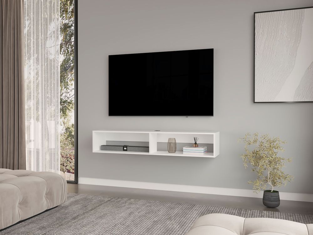 Floating Tv Stand Moore, Living Room, White_voghion.com