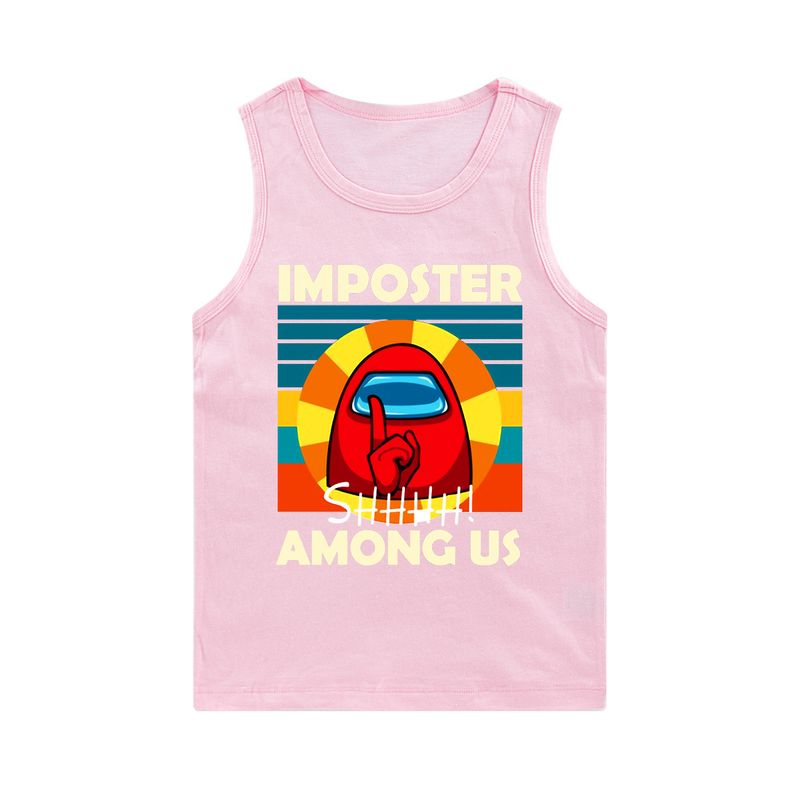Printed large boys and girls sleeveless vest E297_voghion.com