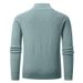 Maglione a coste da uomo – Pullover a collo alto con mezza zip (isolante termico, elasticizzato e confortevole, lavabile in lavatrice, casual invernale ed elegante)_voghion.com