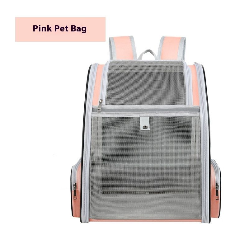 Ίσια για χρήση, τσάντα κατοικίδιων ζώων μεγάλης χωρητικότητας, φορητή εξωτερική τσάντα γάτας με διπλό αναπνεύσιμο ώμο_voghion.com