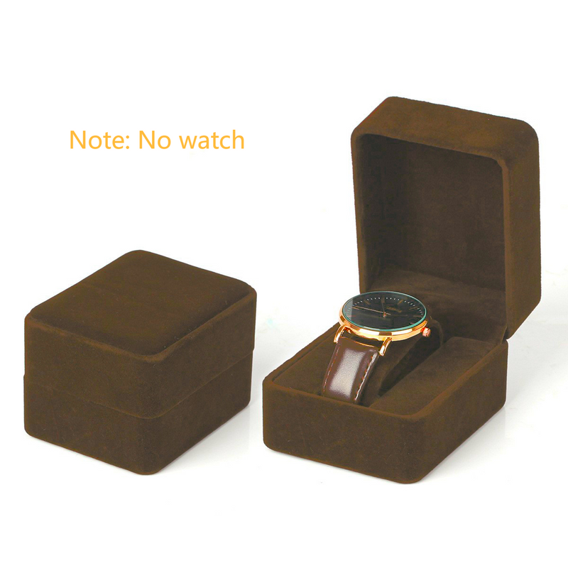 Horlogedoos Afgeronde Flanellen Horlogedoos Horloge Opbergdoos Armband Sieraden Verpakkingsdoos Zwarte Horlogedoos Horloge Display Doos_voghion.com
