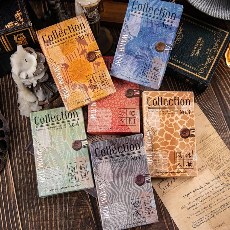 360pcs/6pack Retro Literary Scrapbook Kit - Unleash Creativity With Vintage Designs - Perfect For DIY Photo Albums, Planner Journaling, And Crafts_voghion.com