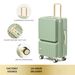 Front-Opening USB Charging Suitcase With Spinner Wheels - Lightweight ABS+PC Travel Luggage With TSA Lock, Waterproof & Anti-Theft Design_voghion.com