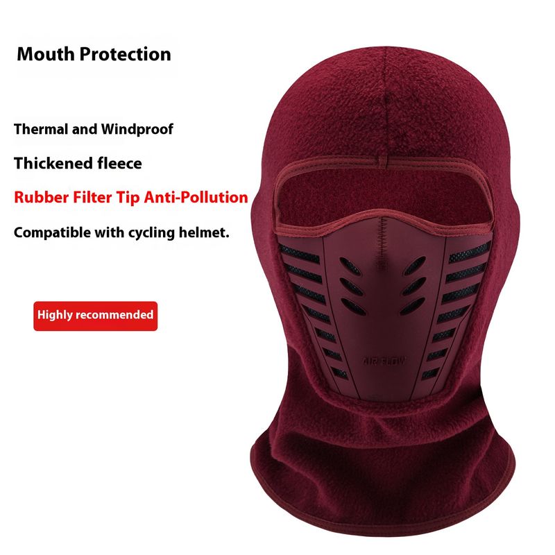 Máscara facial de inverno tipo balaclava para esqui, motocicleta e ciclismo – forro de lã respirável e à prova de vento, tamanho único (várias cores disponíveis)_voghion.com