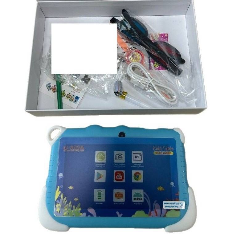 7-Zoll-Kindertablet mit WLAN, Lern- und Unterhaltungsfunktionen, Dual-Kamera, 8 GB RAM + 256 GB Speicher, Kindersicherung, robustem Gehäuse – Grün/Lila/Rosa/Blau_voghion.com