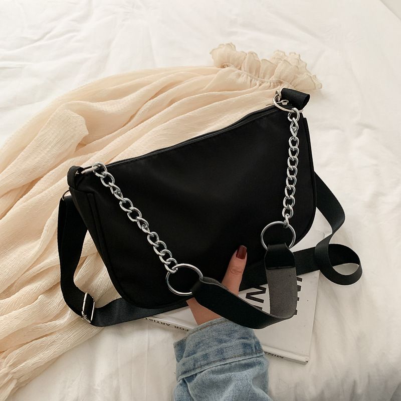 Niche Design Bag Damen 2023 Sommer neue netzrote Nylon-Unterarmtasche High-End-Sinn-One-Shoulder-Handtasche mit Kette_voghion.com