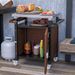 0utdoor Grill Cart With Stainless Steel Tabletop, Wheels & Storage - Waterproof BBQ Serving & Bar Cart_voghion.com