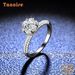 Tancise Classic Moissanite Bague en argent pour femme Bijoux Promesse de mariage Cadeau de fête_voghion.com